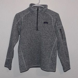 Patagonia's Kids size 14 Better Sweater 1/4-zip Fleece - Birch White